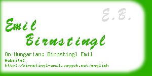 emil birnstingl business card